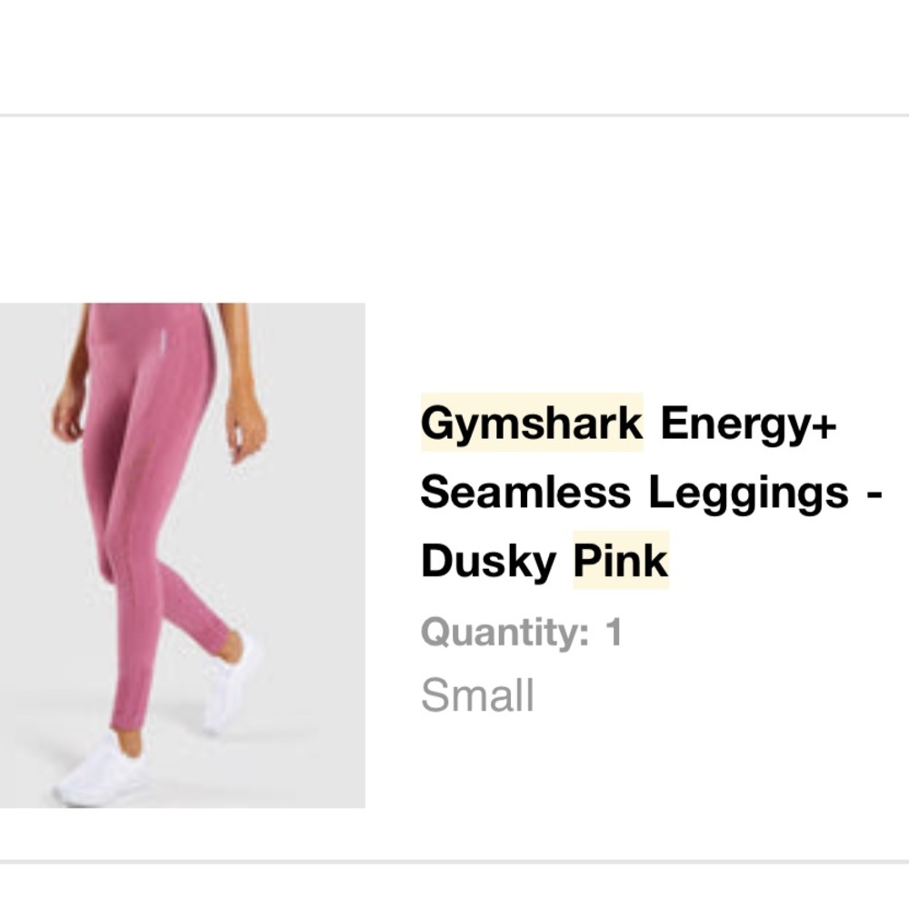 Gymshark energy+ seamless leggings